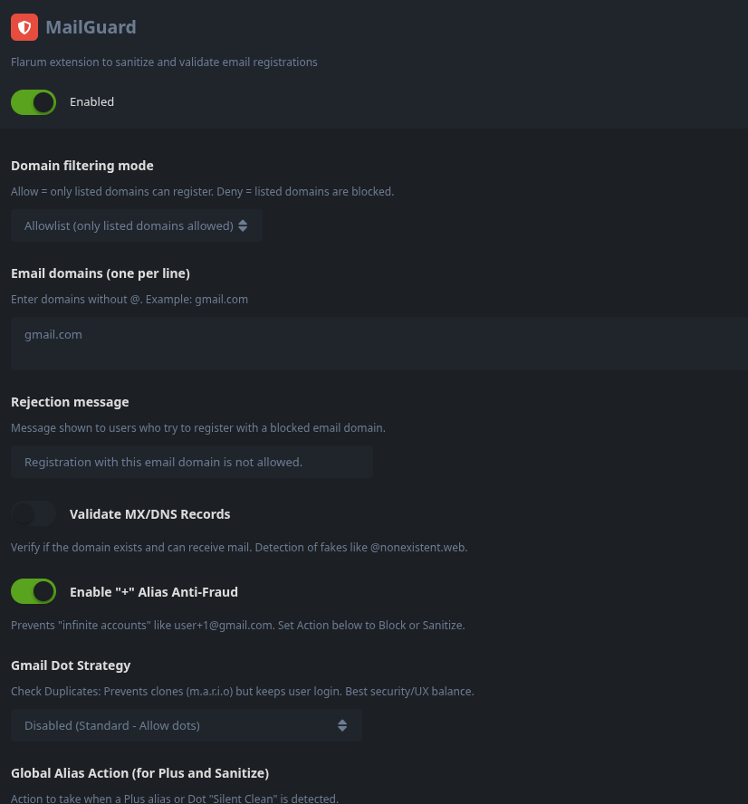 MailGuard, email validator - Flarum Community